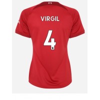 Dres Liverpool Virgil van Dijk #4 Domaci za Žensko 2022-23 Kratak Rukav